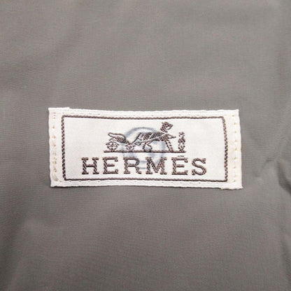 Hermes Logo Bicolor Vest Double Zip Light Outer Packable Specification 46 Gray