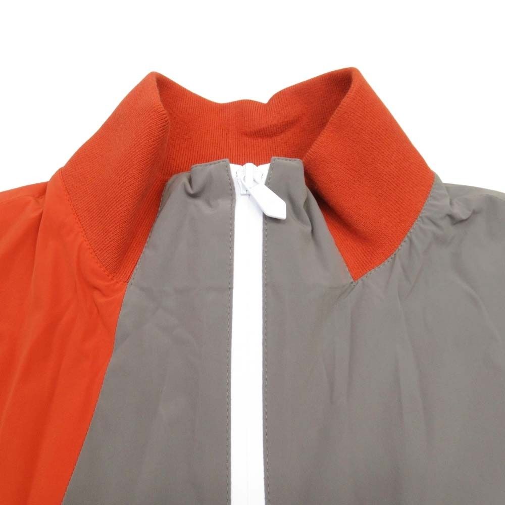 Hermes Logo Bicolor Vest Double Zip Light Outer Packable Specification 46 Gray