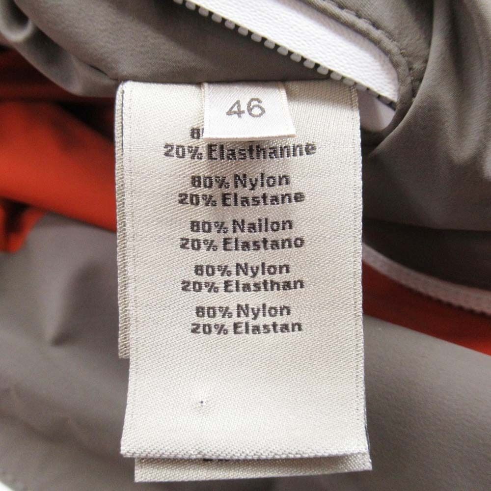 Hermes Logo Bicolor Vest Double Zip Light Outer Packable Specification 46 Gray