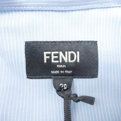Fendi FF Logo Flower Bead Decoration Pullover Shirt Striped Top Short Sleeve 39
