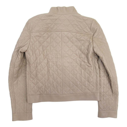 Hermes Deerskin Quilted Riders Jacket Series Button 34 Gray
