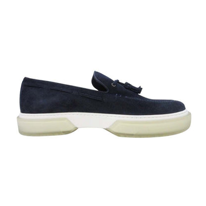 Hermes Suede Tassel Slip on Loafers Sneakers Shoes 40.5 Navy