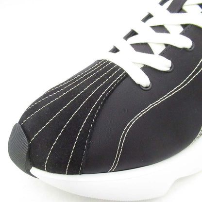 Hermes Envol Thick Sole Sneakers Stitch Nylon Canvas Shoes 41.5 Black