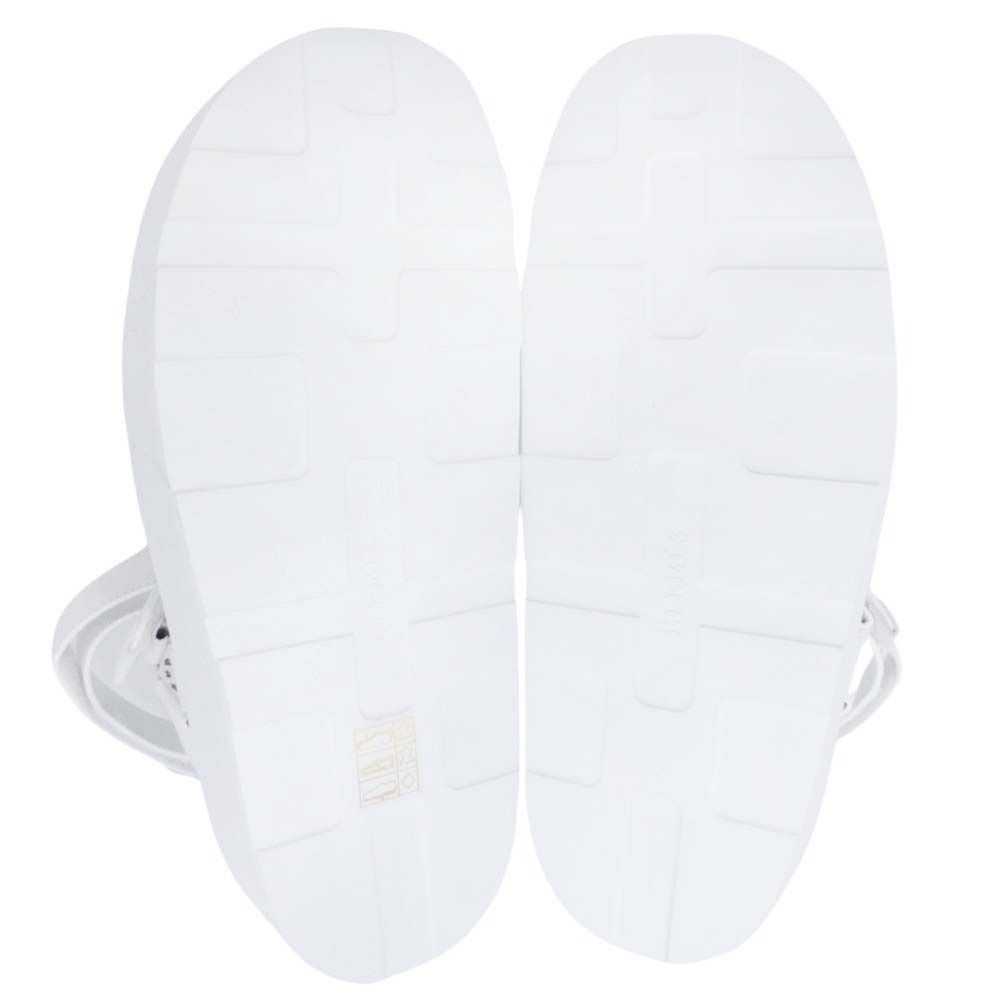 Hermes Enid Thick Sole Sandals Shoes Platform Diamant Buckle 37 White