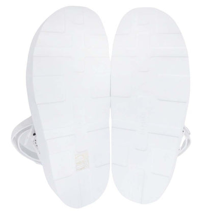 Hermes Enid Thick Sole Sandals Shoes Platform Diamant Buckle 37 White