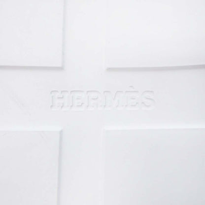 Hermes Enid Thick Sole Sandals Shoes Platform Diamant Buckle 37 White