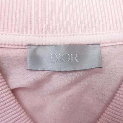 Dior Homme Lightweight Cotton Knit Polo Long Sleeve Shirt Top S Baby Pink