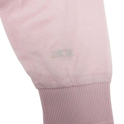 Dior Homme Lightweight Cotton Knit Polo Long Sleeve Shirt Top S Baby Pink