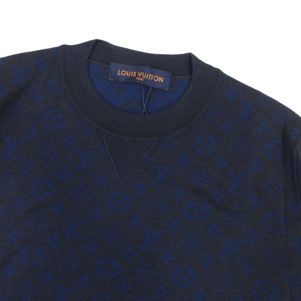 Louis Vuitton Monogram Intarsia All Over Pattern Knit Cashmere Blend