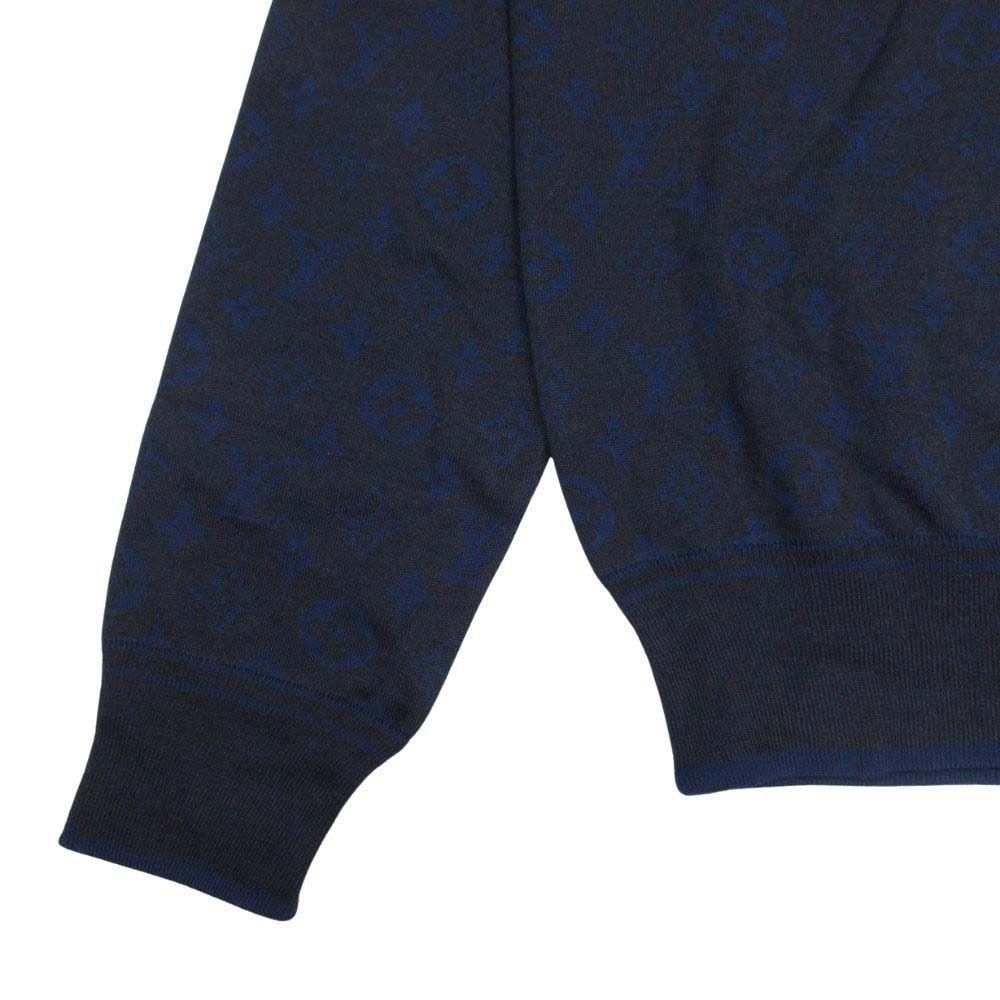 Louis Vuitton Monogram Intarsia All Over Pattern Knit Cashmere Blend