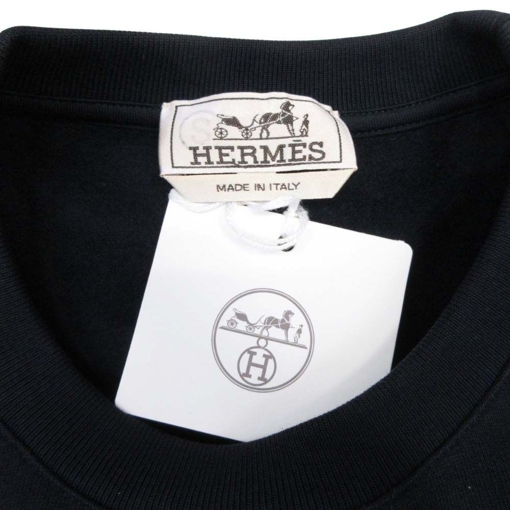Hermes Etriers Decales Leather Patch Sweatshirt Shirt Brushed Lining Trainers