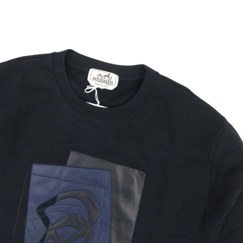 Hermes Etriers Decales Leather Patch Sweatshirt Shirt Brushed Lining Trainers