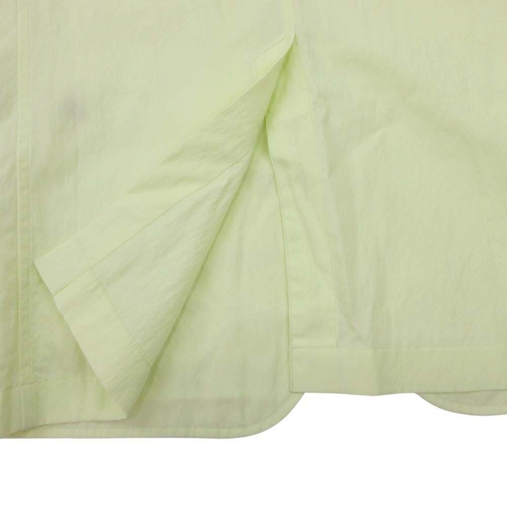 Hermes Rayon Tailored Jacket Single 2 Button Leather 50 Neon Yellow