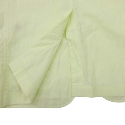 Hermes Rayon Tailored Jacket Single 2 Button Leather 50 Neon Yellow