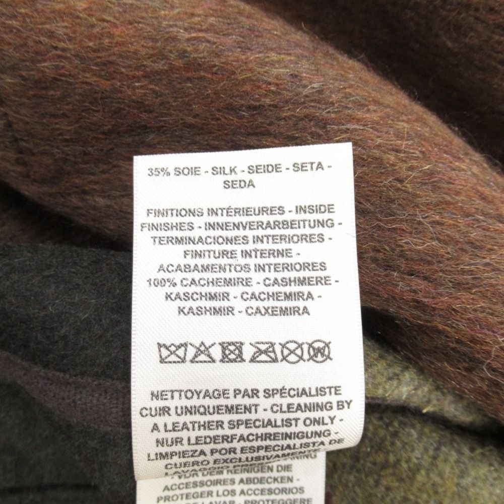 Hermes Rocabar Cashmere Mohair Shaggy Long Coat Lambskin Trim Sheepskin 34