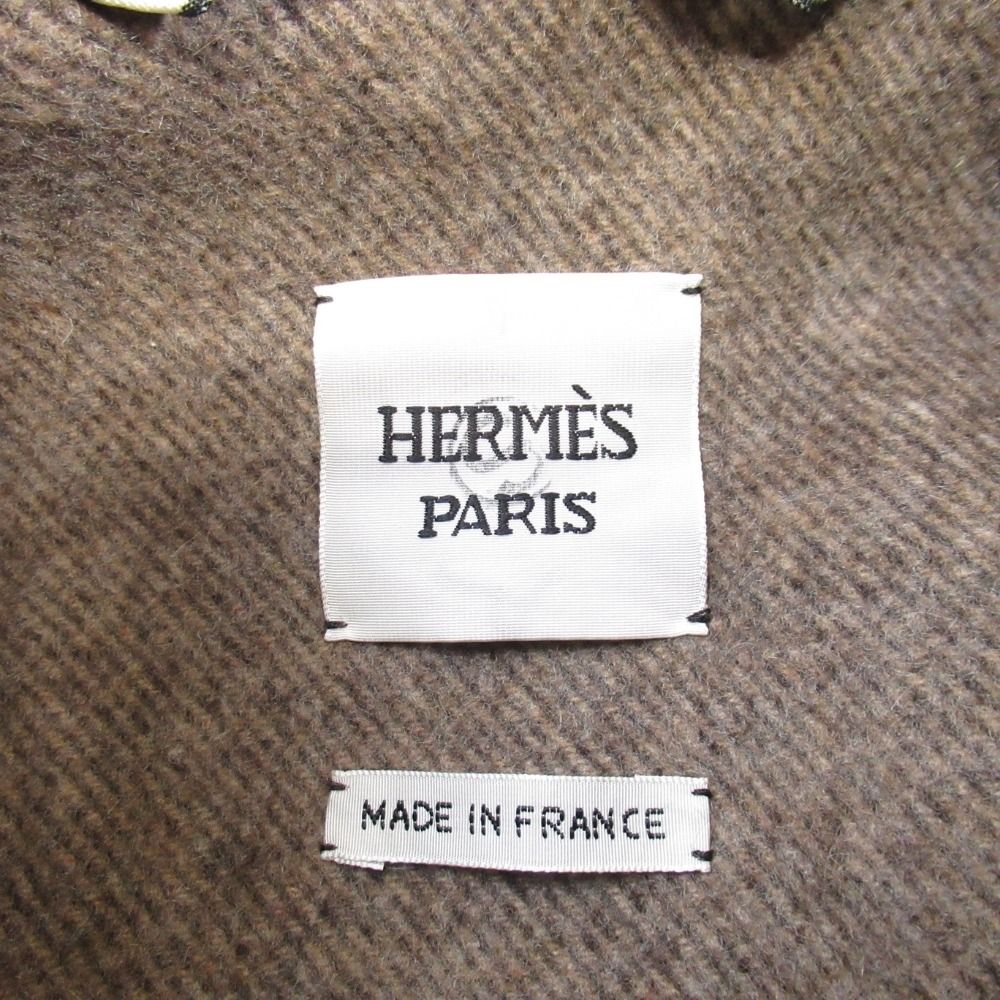 Hermes Rocabar Cashmere Mohair Shaggy Long Coat Lambskin Trim Sheepskin 34