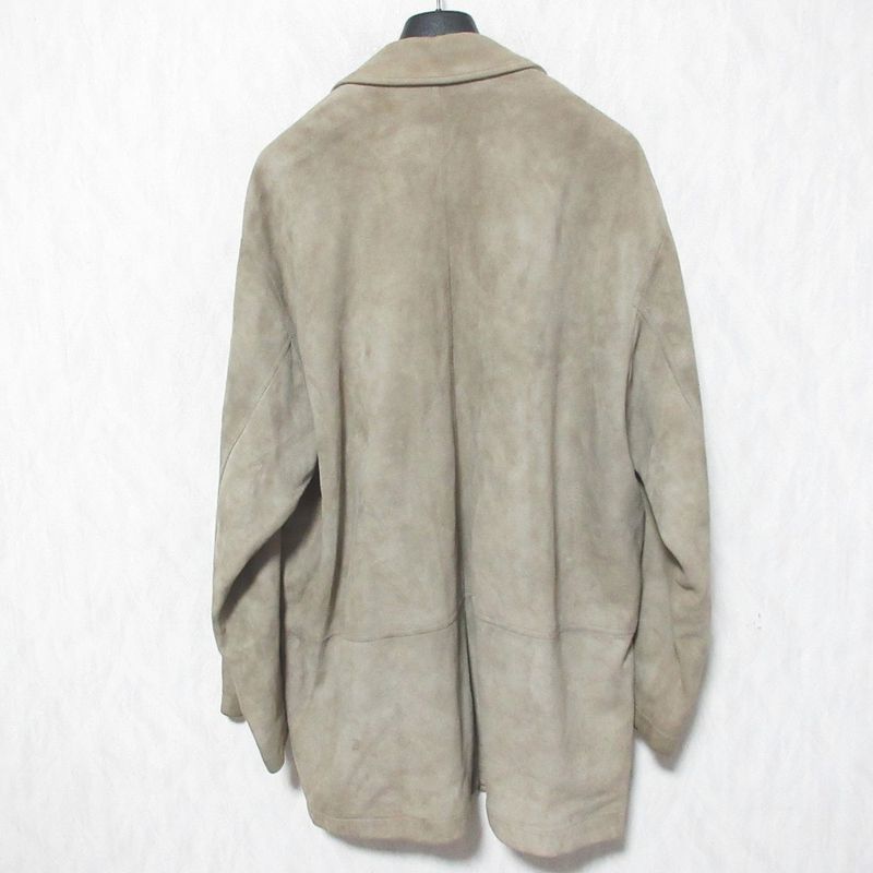 Dior Monsieur Lambsuede Leather Half Coat Jacket M Beige