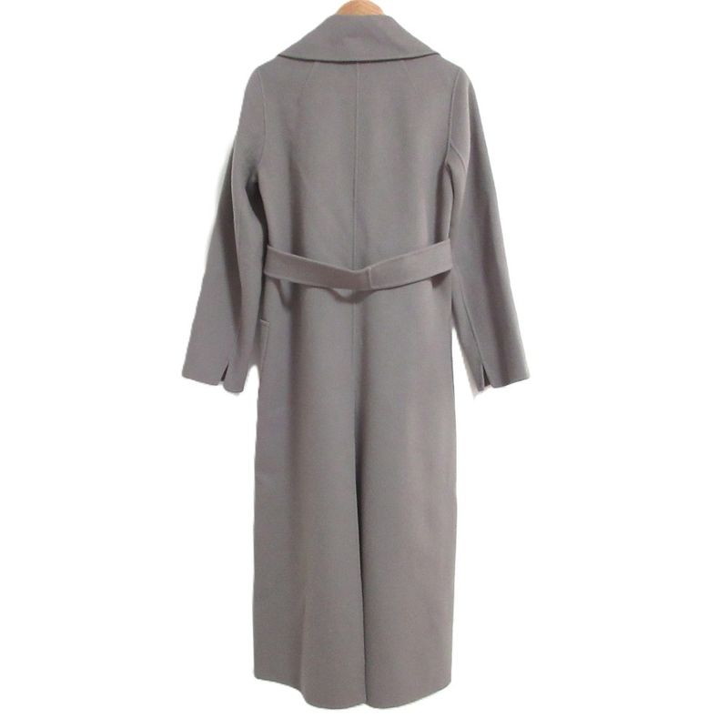 Max Mara 'S Maxmara Virgin Wool Belted Coat 34 Grey