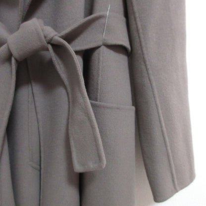Max Mara 'S Maxmara Virgin Wool Belted Coat 34 Grey