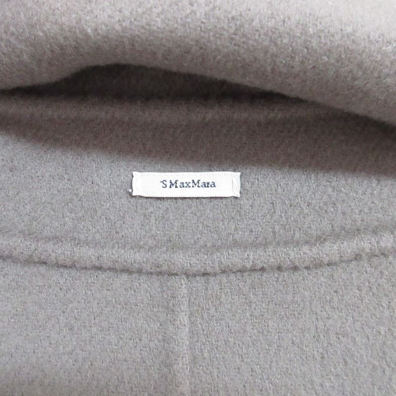 Max Mara 'S Maxmara Virgin Wool Belted Coat 34 Grey