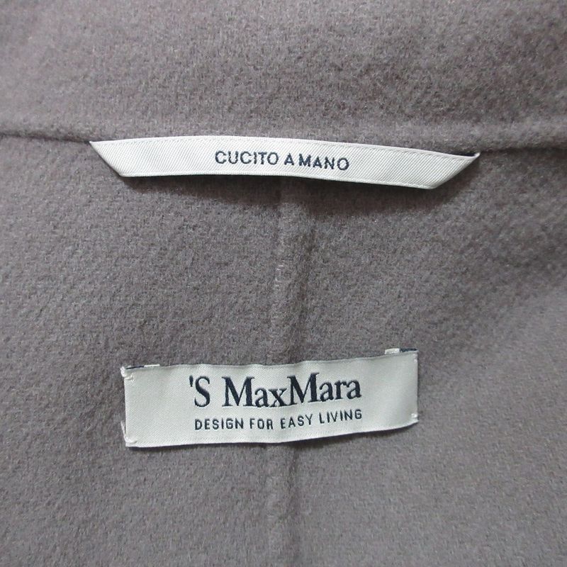 Max Mara 'S Maxmara Virgin Wool Belted Coat 34 Grey