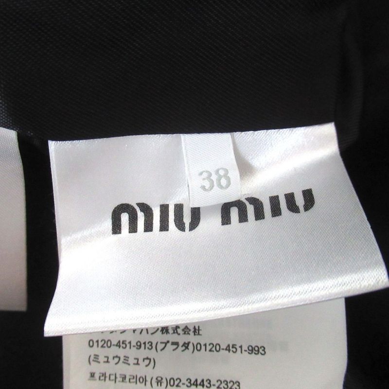 Miu Miu Miu Logo Pocket Chief Tuxedo Jacket 38 Black
