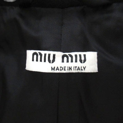 Miu Miu Miu Logo Pocket Chief Tuxedo Jacket 38 Black