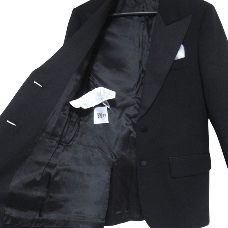 Miu Miu Miu Logo Pocket Chief Tuxedo Jacket 38 Black