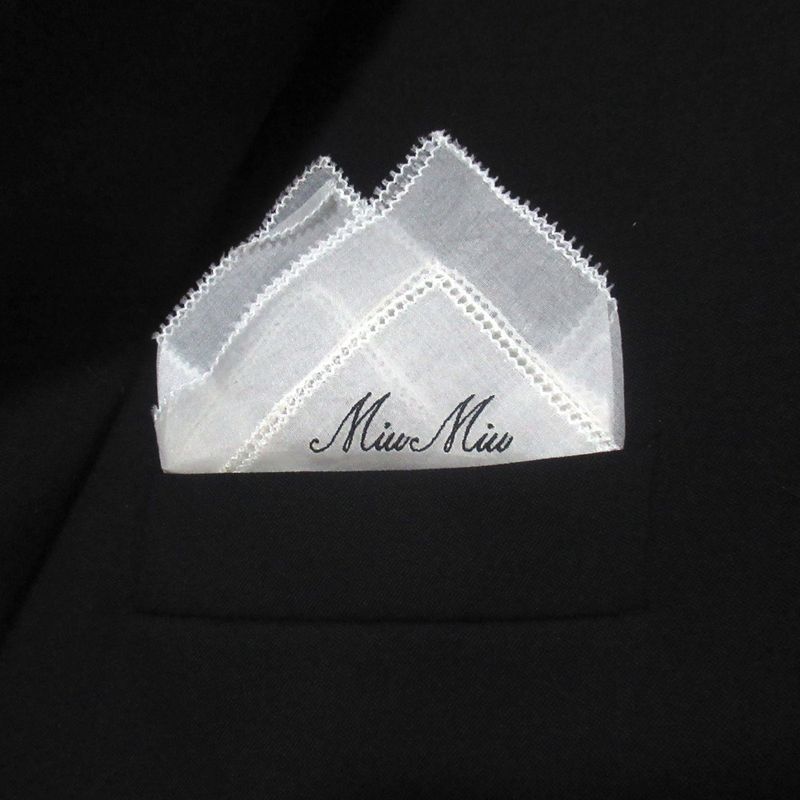 Miu Miu Miu Logo Pocket Chief Tuxedo Jacket 38 Black