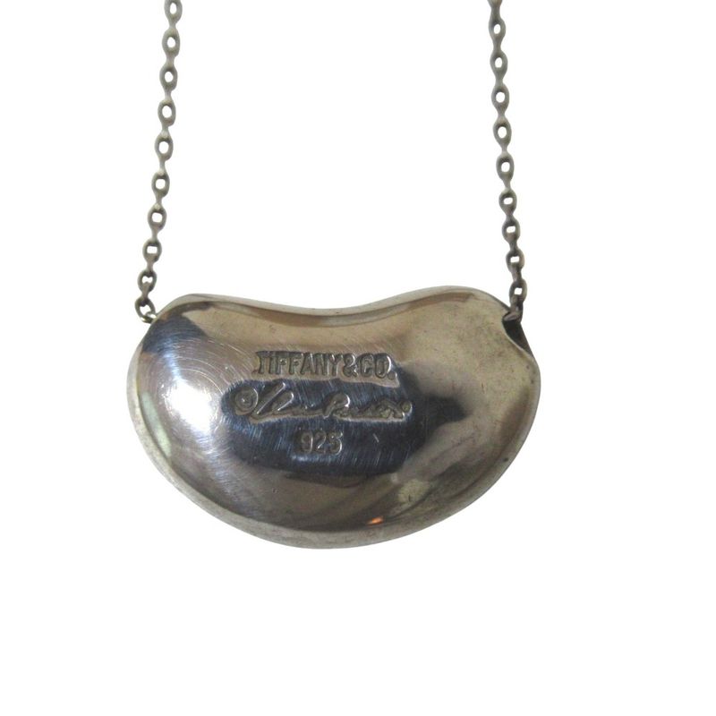 Tiffany & Co Elsa Peretti Large Bean Necklace Pendant Silver
