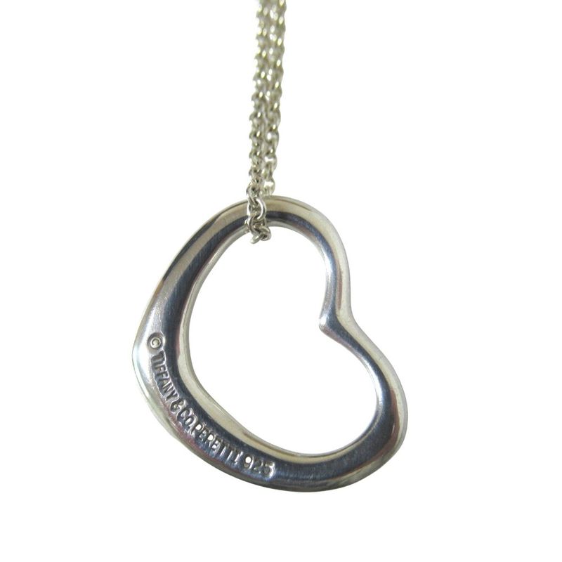 Tiffany & Co Elsa Peretti Open Heart Necklace Pendant Silver