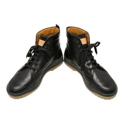 Louis Vuitton Lace Up Boots 6.5 Black Leather