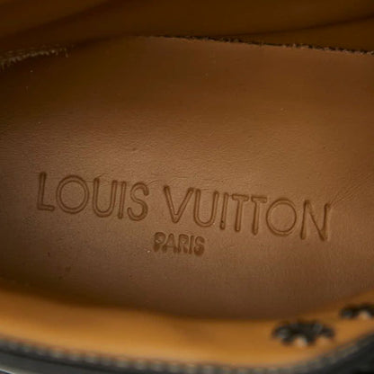 Louis Vuitton Lace Up Boots 6.5 Black Leather