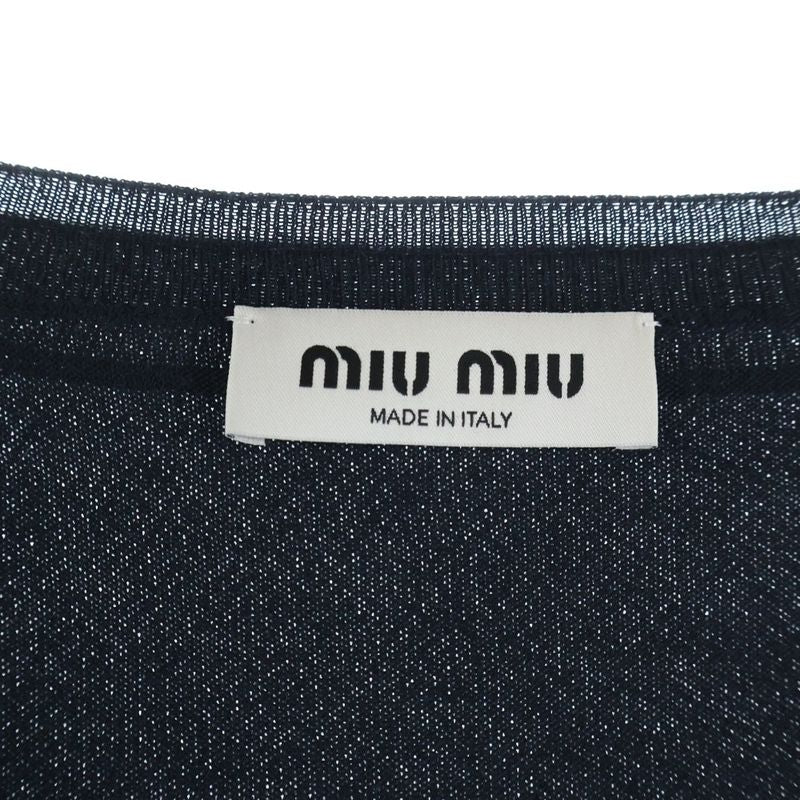 Miu Miu Logo Embroidery Layered Sweater