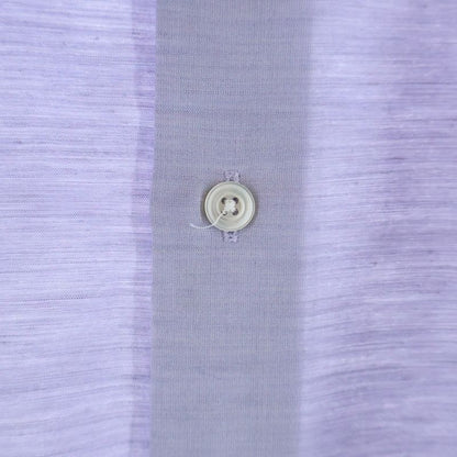 Hermes Linen Blend Long Sleeve Cotton Shirt Purple