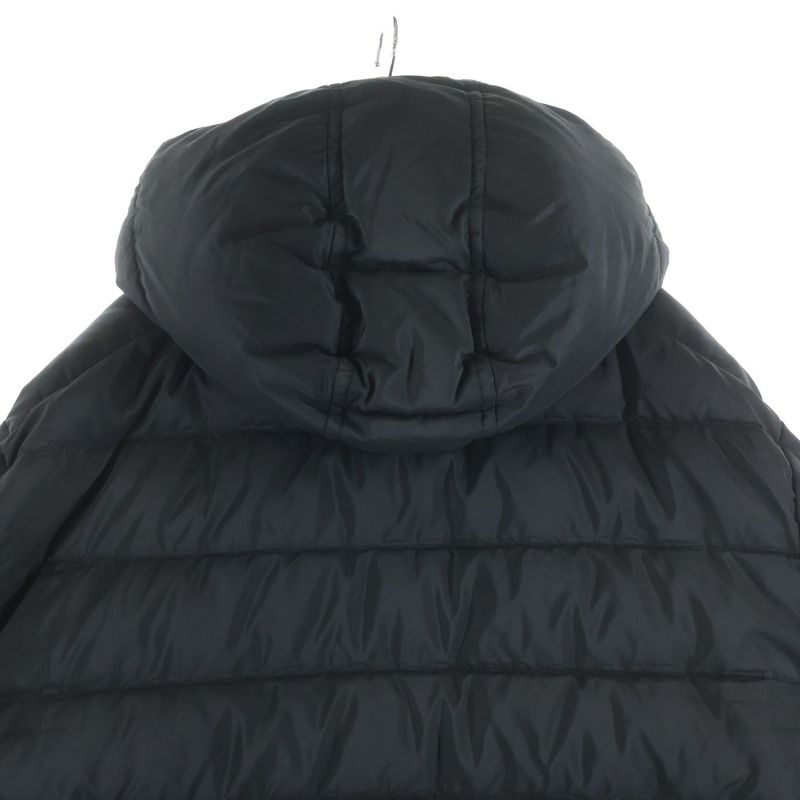 Prada Re-Nylon Triangle Logo Down Jacket Black