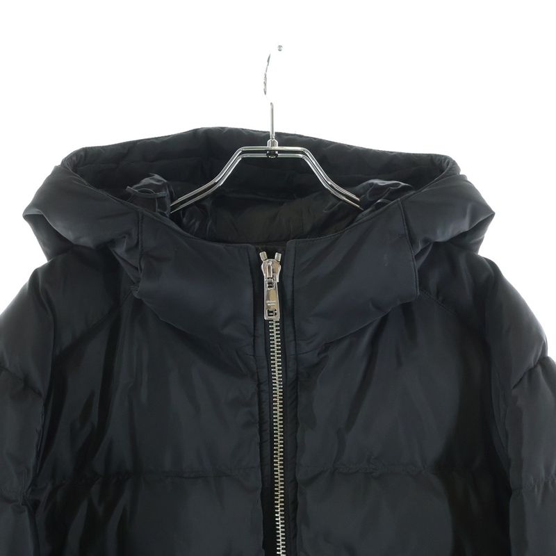 Prada Re-Nylon Triangle Logo Down Jacket Black