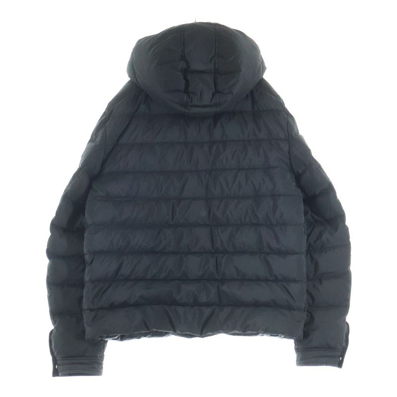 Prada Re-Nylon Triangle Logo Down Jacket Black