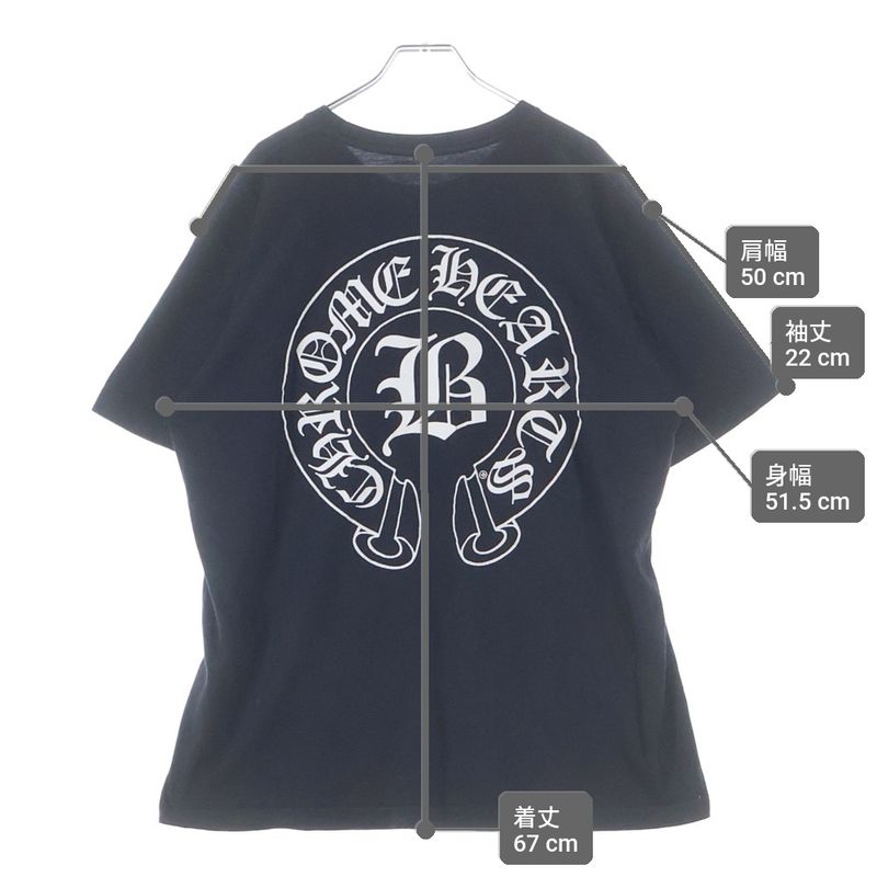 Chrome Hearts Bella Hadid Initial Logo Print Short Sleeve T-Shirt Black