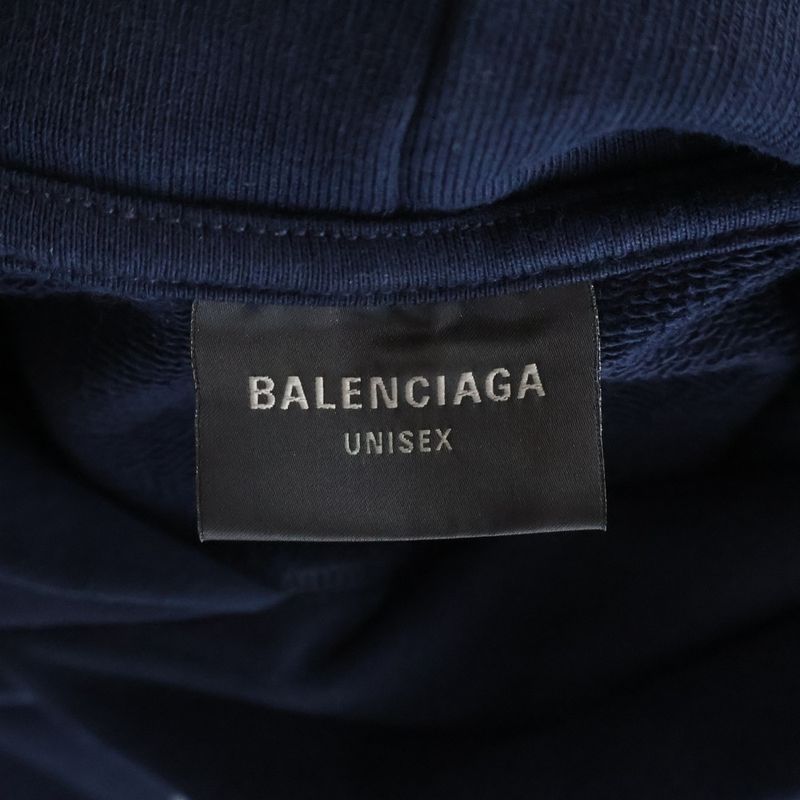 Balenciaga Round Hoodie BE Nice Front Print Damage