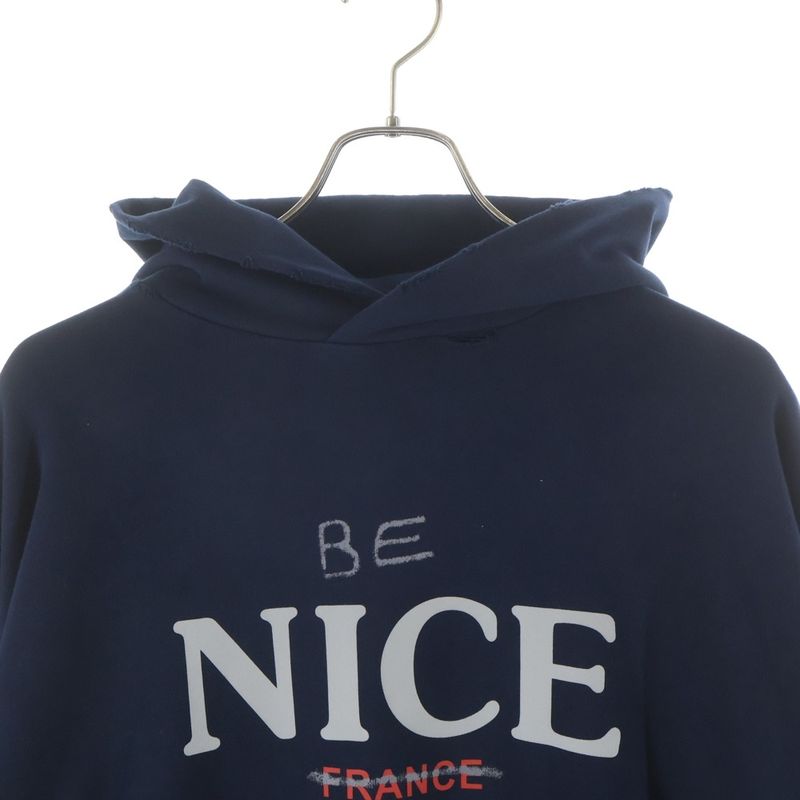 Balenciaga Round Hoodie BE Nice Front Print Damage