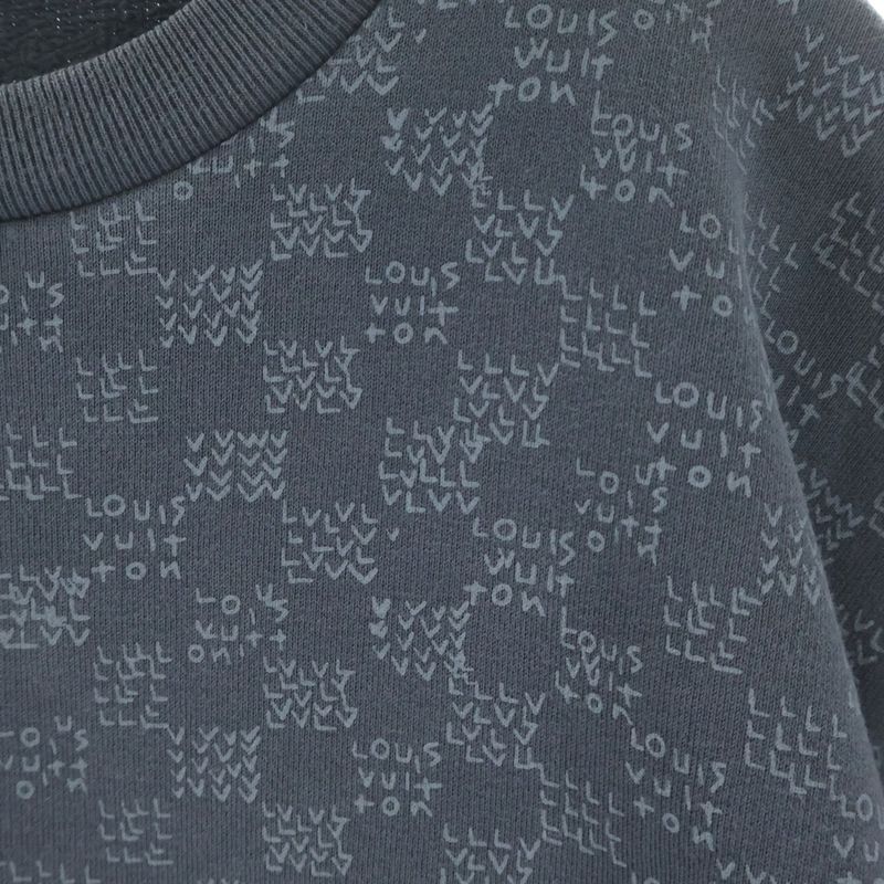 Louis Vuitton Damier Spread Print Sweatshirt Trainer Gray