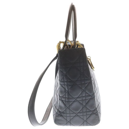 Dior Lady Cannage Black 2-Way Shoulder Bag