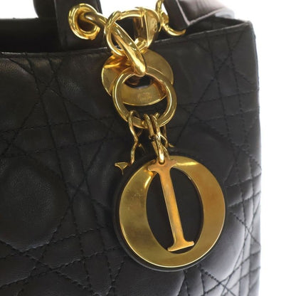 Dior Lady Cannage Black 2-Way Shoulder Bag