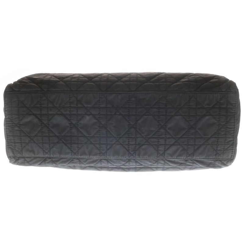 Dior Lady Tote Black Cotton Silver