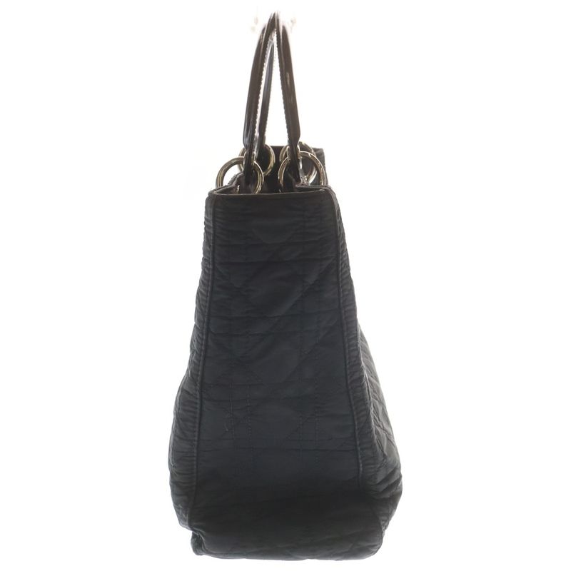 Dior Lady Tote Black Cotton Silver