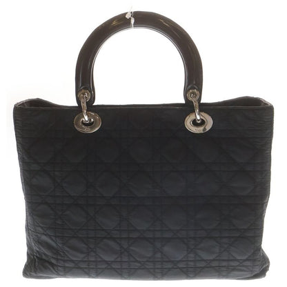 Dior Lady Tote Black Cotton Silver