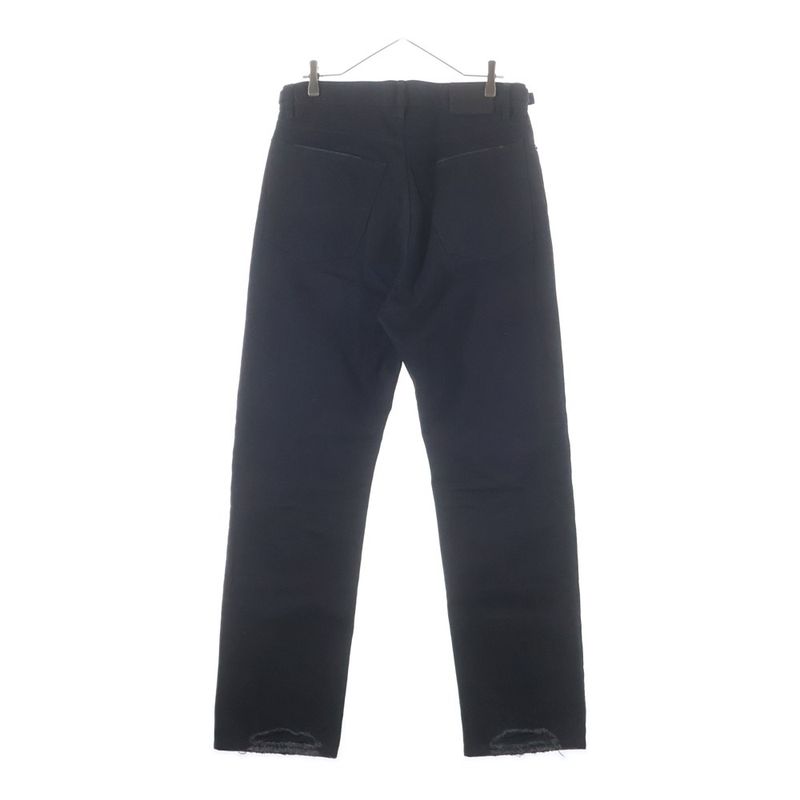 Balenciaga Button Fly Straight Denim Pants Jeans Black