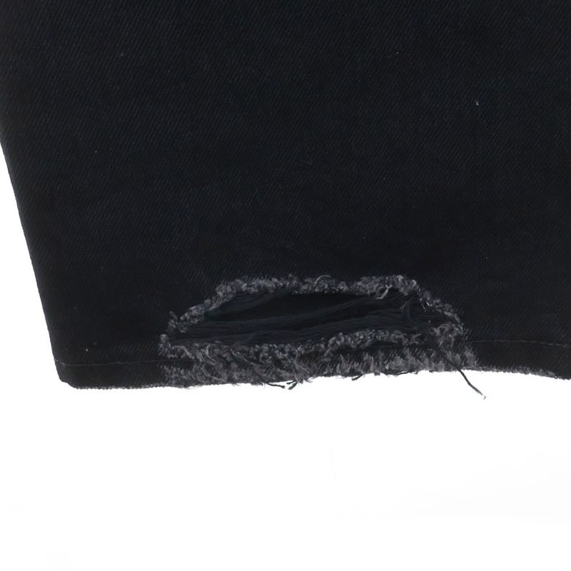 Balenciaga Button Fly Straight Denim Pants Jeans Black