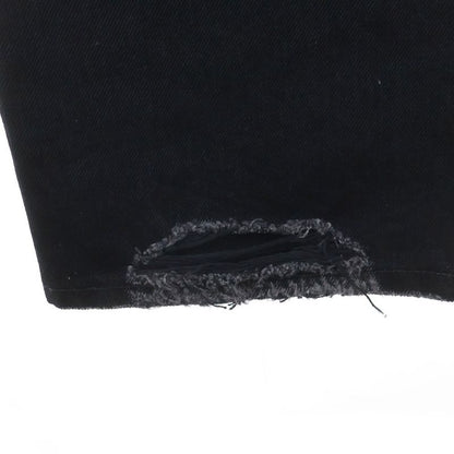 Balenciaga Button Fly Straight Denim Pants Jeans Black